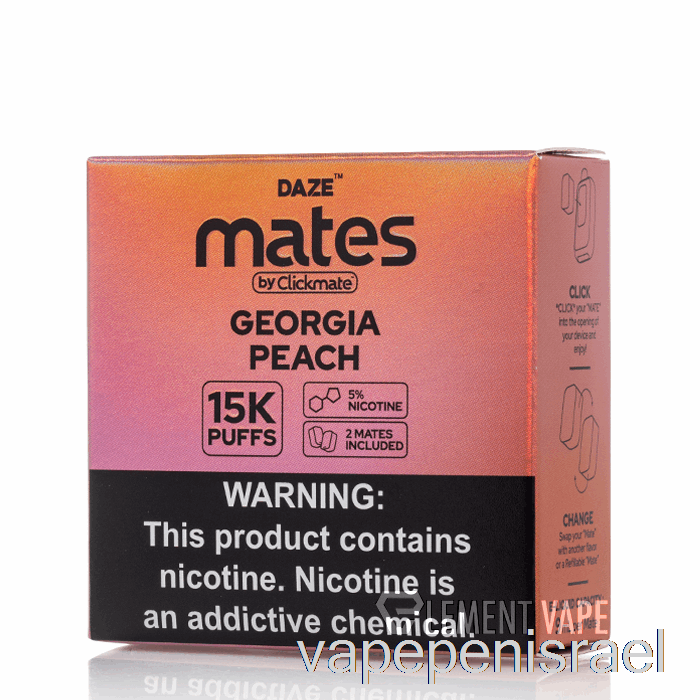 חד פעמי Vape Israel 7 Daze Mate Pods Georgia Peach